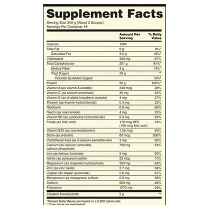 OPT Serious Mass x 6 Lbs - Imagen 2